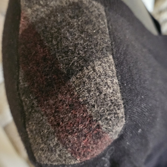 Burberry Brit Cashmere Wool Black Checkered Long Sleeve Sweater Sz. L - Picture 4 of 6